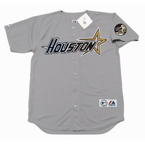 Men's Houston Astros Active Player Custom Grey 1999 Majestic Throwback Stitched Jersey